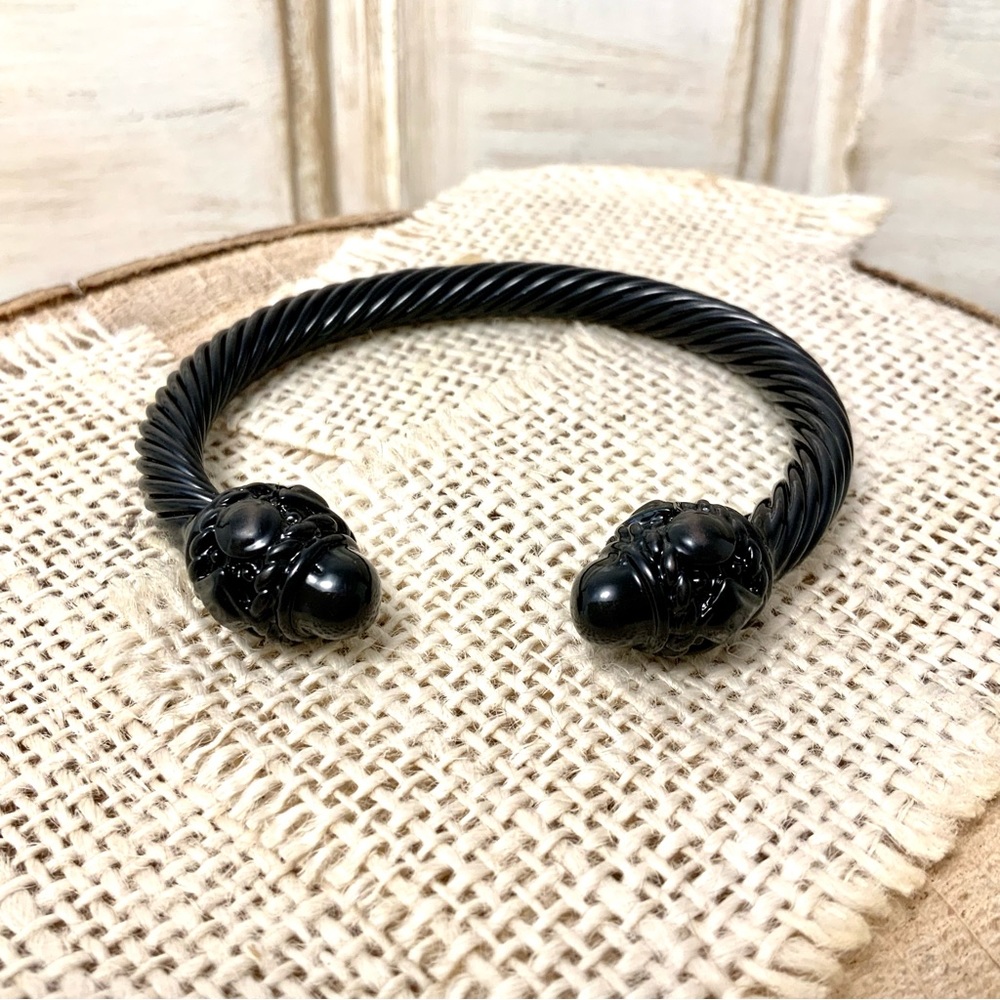 cable black color painted renaissance bracelet